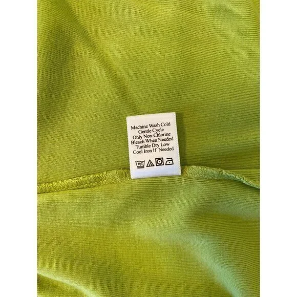 Naturals Coldwater Creek Women's Lime Green Pullover‎ Blouse Size XL - Picture 11 of 12